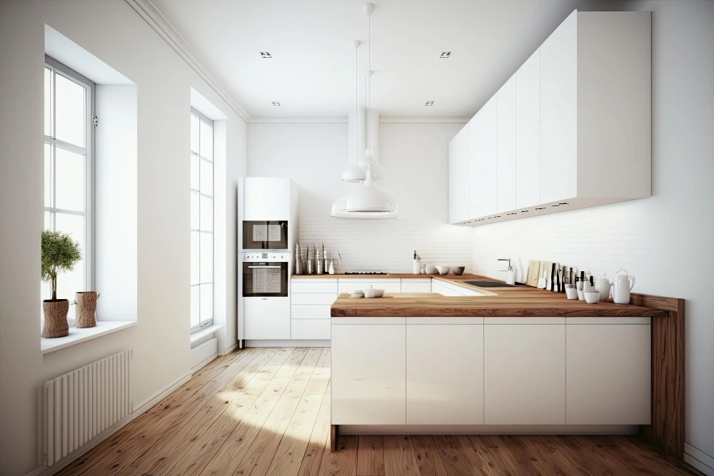 Classic White Look​ in Kitchen Interior