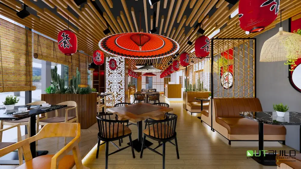 Takumi Restaurant Interior Design | Modern Japanese Restaurant Interior in Uttara, Dhaka