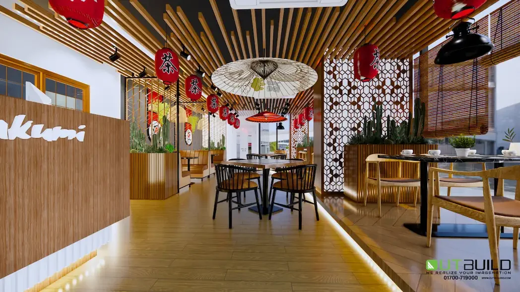 Takumi Restaurant Interior Design | Modern Japanese Restaurant Interior in Uttara, Dhaka