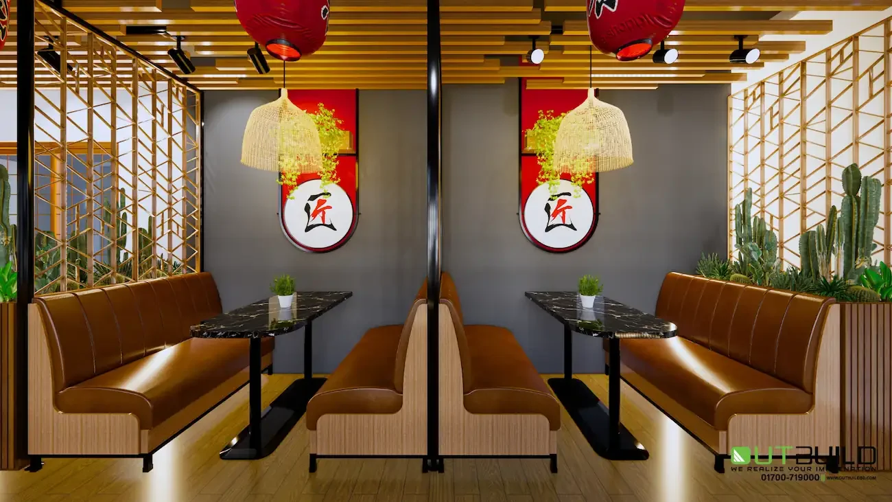 Takumi Restaurant Interior Design | Modern Japanese Restaurant Interior in Uttara, Dhaka