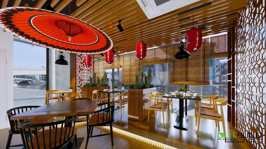 Takumi Restaurant Interior Design | Modern Japanese Restaurant Interior in Uttara, Dhaka